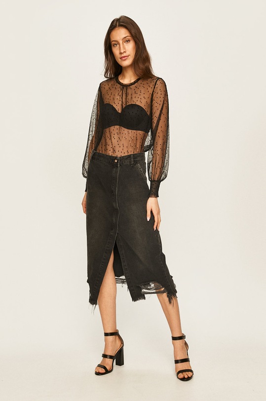 Answear.LAB - Blúzka OLD12.UT čierna WW20