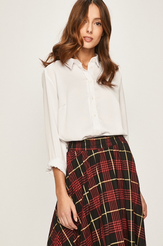 Answear Lab cămașă lung alb SNG.22