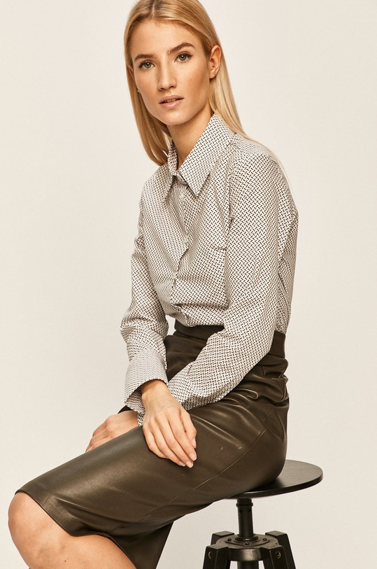 Answear Lab cămașă lung alb ART9.MX