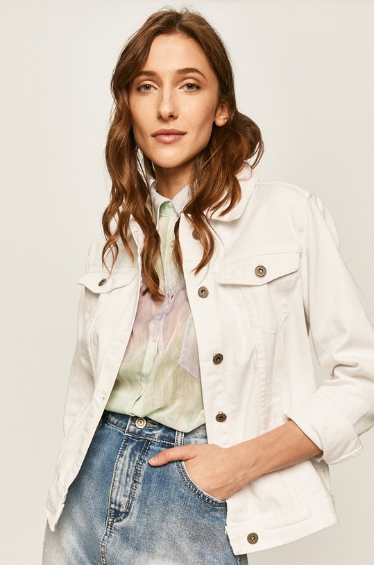 Answear.LAB - Džínová bunda riflovina bílá WW20.KUD02Y