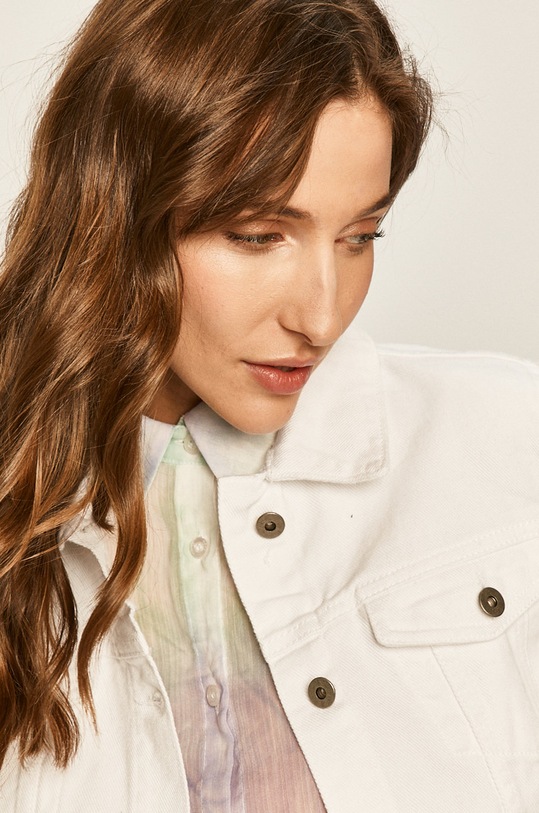 Answear.LAB - Džínová bunda bílá WW20.KUD02Y