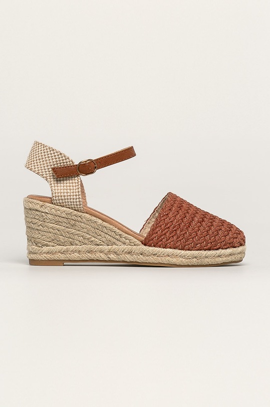 Answear - Sandale Buanarotti coturn portocaliu 1N0016D.W