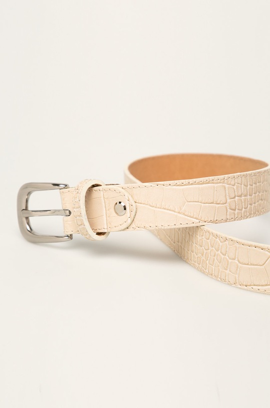 Answear Lab - Pasek skórzany crockF.T beżowy WZ20