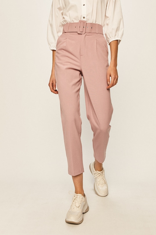 Answear Lab pantaloni drept roz GUST3.PA