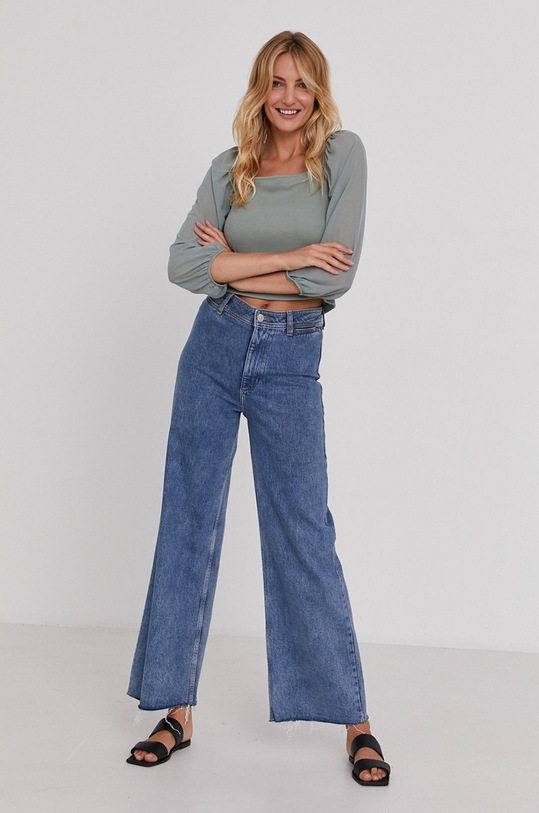 Answear Lab - Bluzka OL.3.MB1 turkusowy WW21