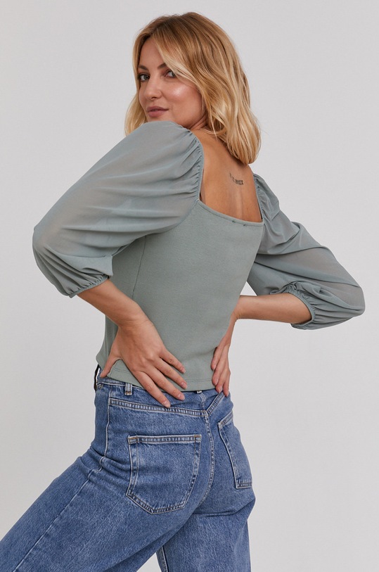 Odzież Answear Lab - Bluzka OL.3.MB1 turkusowy