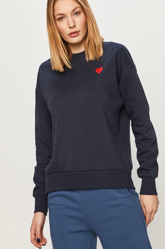 Answear Lab - Bluza bawełniana bawełna granatowy CEN.3.DA