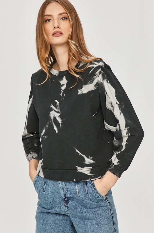 Answear Lab - Bluza cu modele negru SNG.1.82.MB