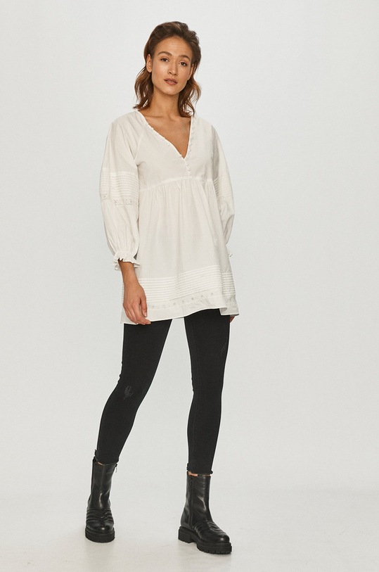 Answear Lab - Blúz pamutból C146.MB fehér WW21
