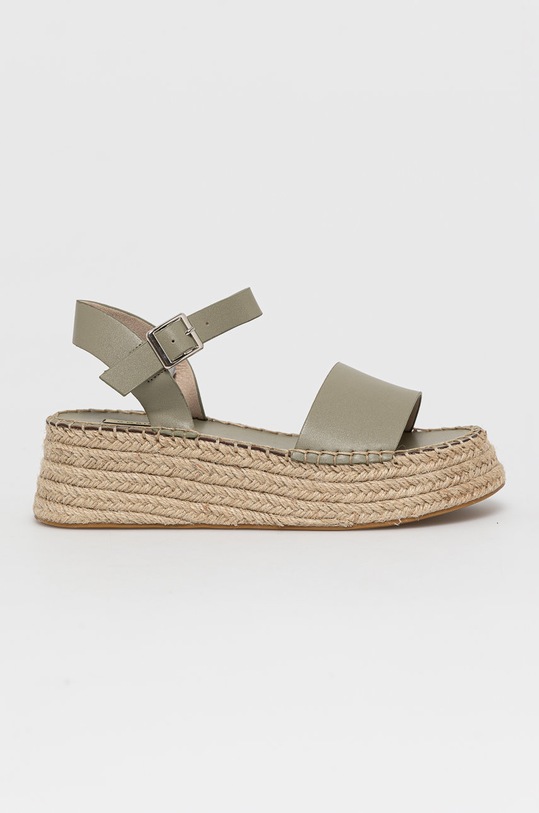 Answear Lab Sandały 5-8 cm zielony C1333.2.DA