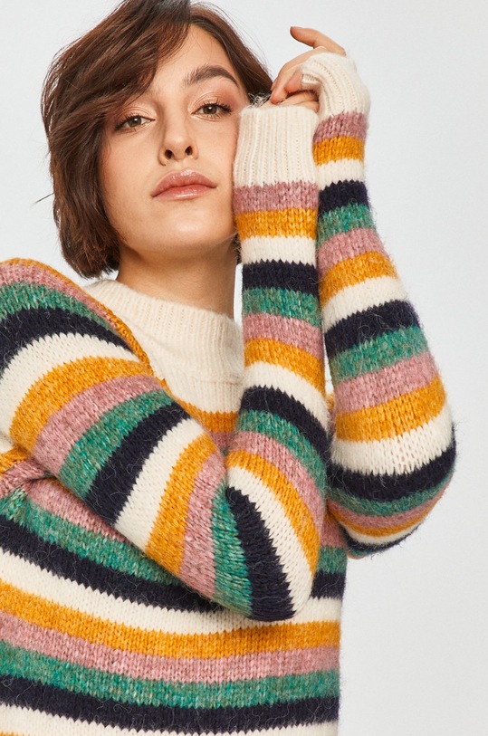 Answear Lab - Sweter z domieszką wełny WW21.SWD041 multicolor