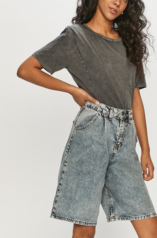 Rifľové krátke nohavice Answear.LAB bavlna modrá 6057.1.DA