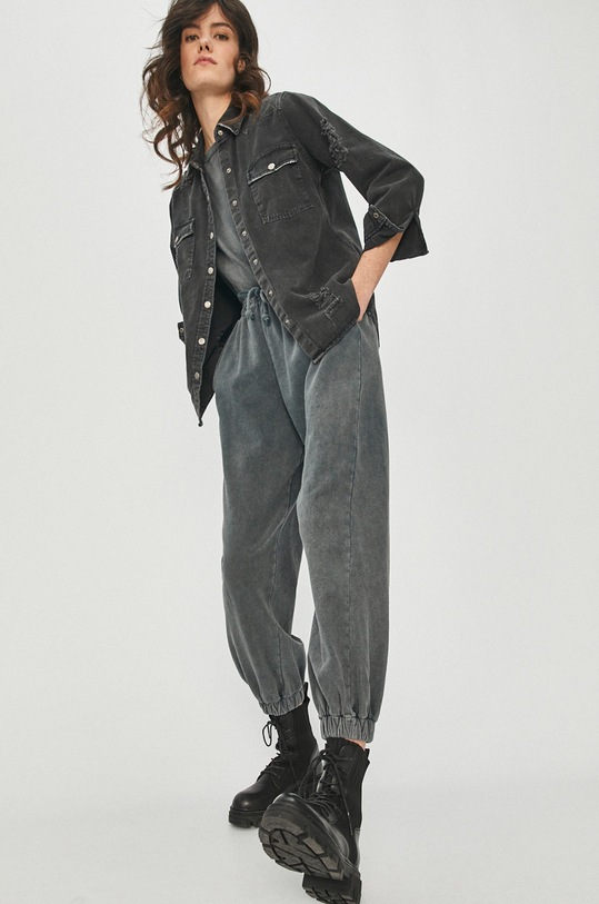 Answear Lab - Tricou HIO.1.MB gri WW21