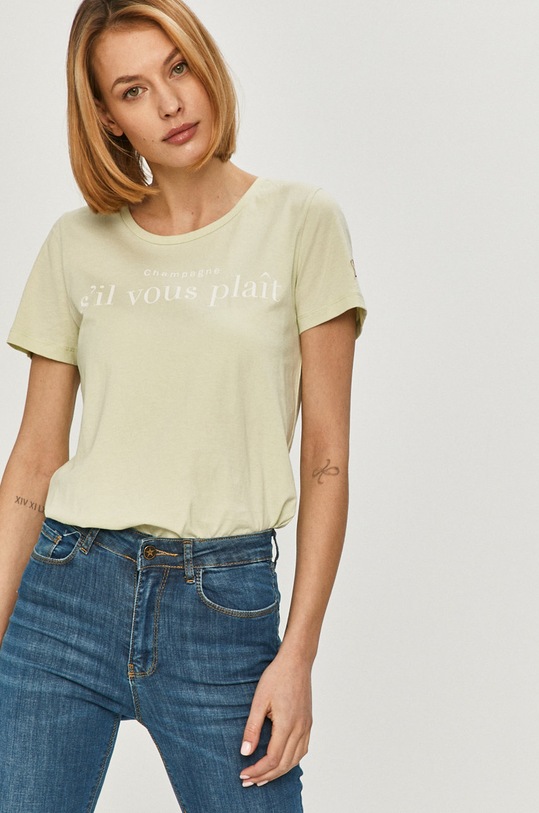 Answear Lab T-shirt turkusowy WW21.TSD05S