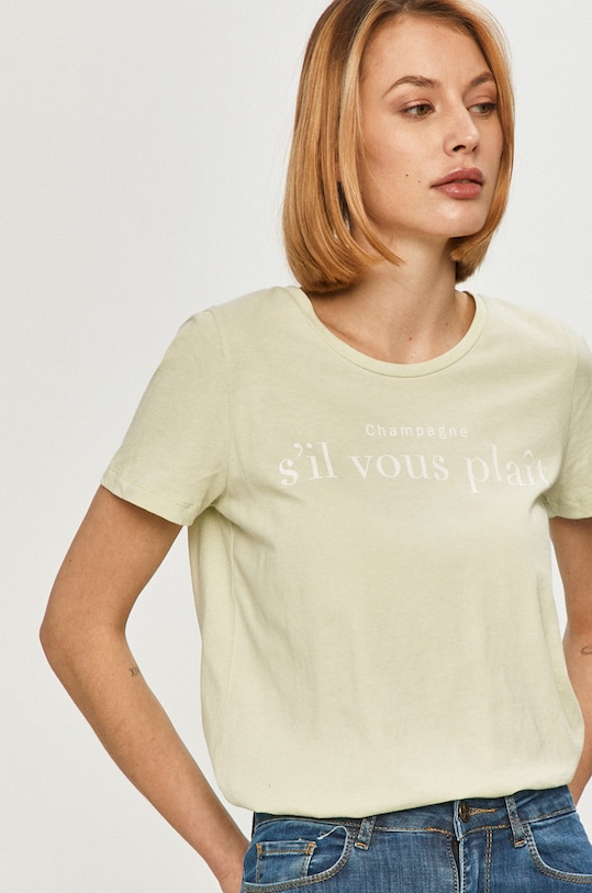 Answear Lab T-shirt WW21.TSD05S turkusowy