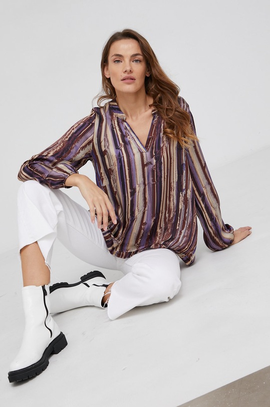 Answear Lab Bluzka regular fioletowy 48286.1KR