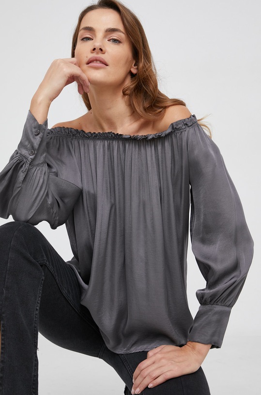 Answear Lab Bluzka regular szary 20021.1KR