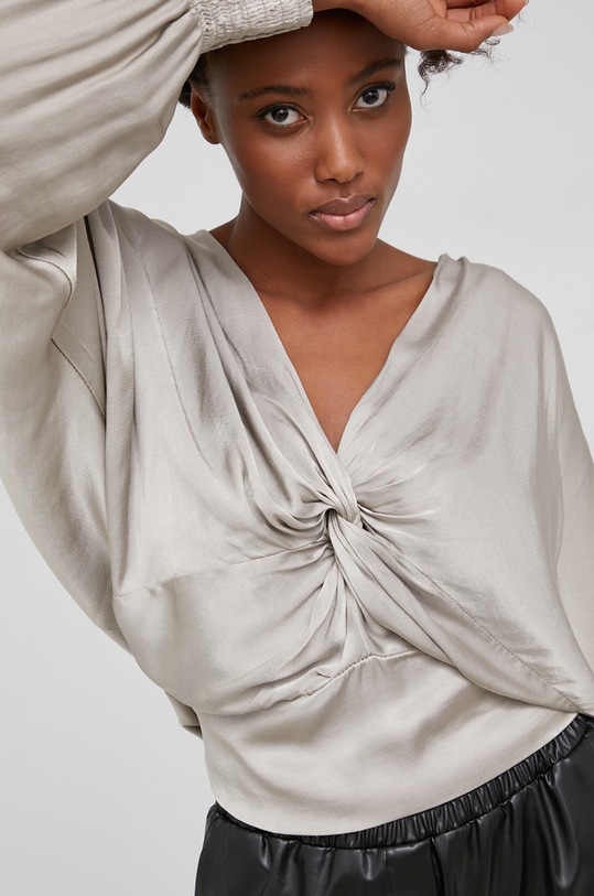 Answear Lab Bluzka długi beżowy 190.5.AJ