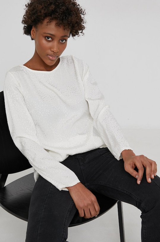 Bluza Answear.LAB sitni uzorak bijela 4655.1KR