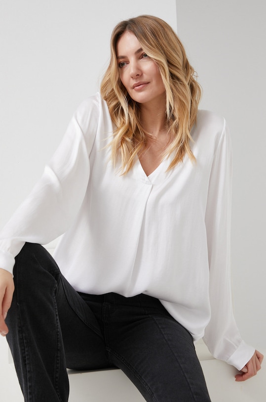 Answear.LAB - jednofarebný biela 19404.1KR