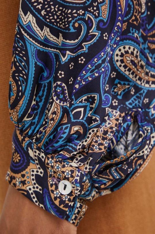 Hodvábna blúzka Answear.LAB G11447.3.KR modrá