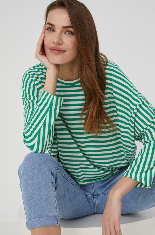 Answear Lab longsleeve verde 1017.1.DA