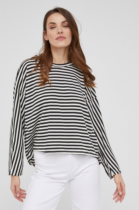 Answear Lab longsleeve pozostałe czarny 1017.2.DA