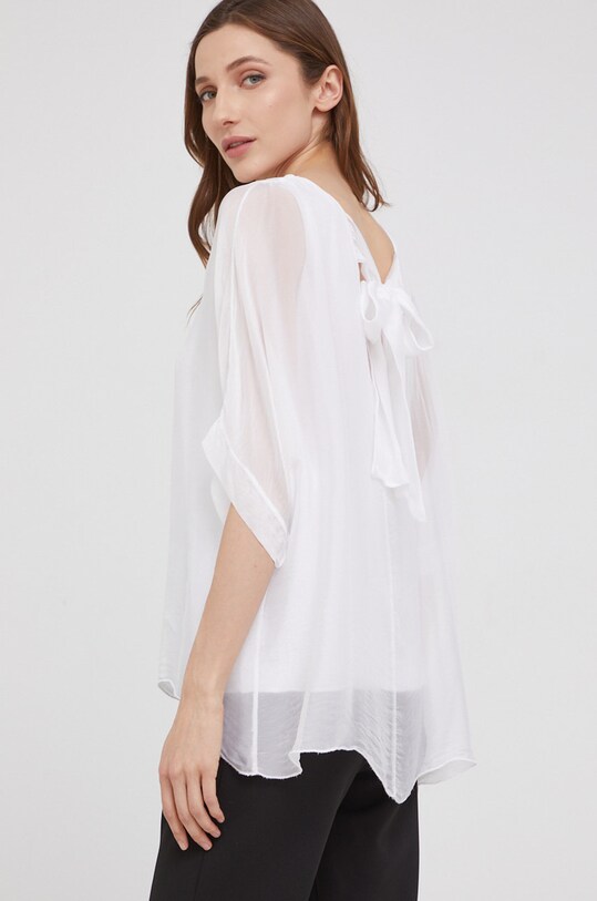 Answear Lab bluzka jedwabna SILK casual biały 6061.DB