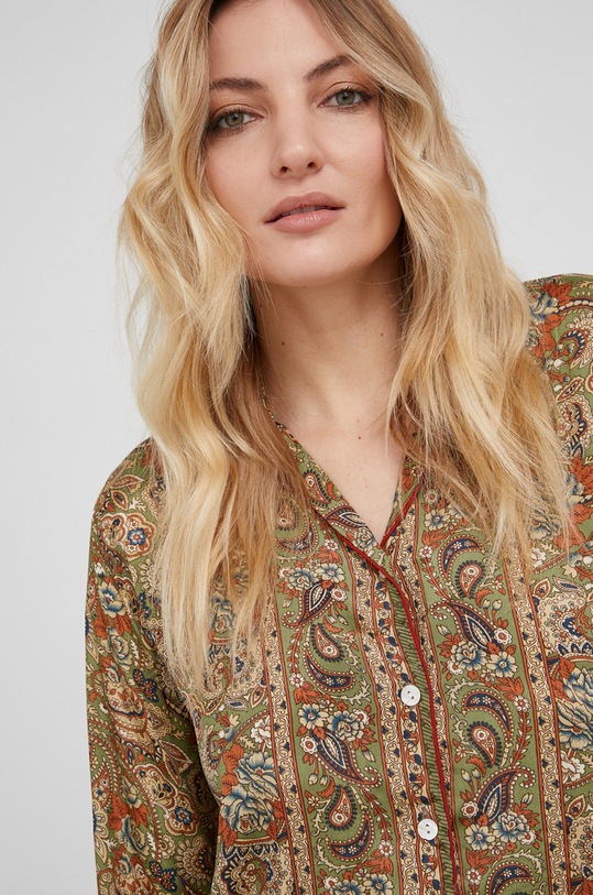 Answear Lab Pijamale de mătase no.5.KR verde