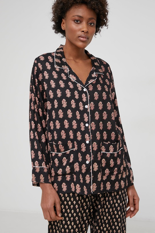 Pidžama Answear.LAB 7078.2KR crna WW22