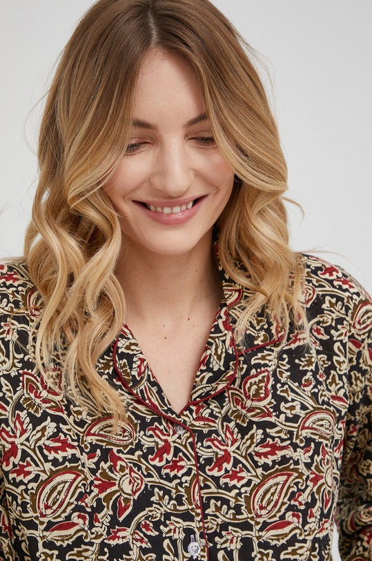 Bavlnené pyžamo Answear.LAB no.6.K čierna