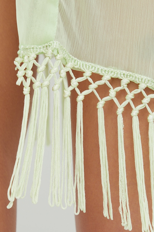 Answear Lab szlafrok LBW.548SASHAMNT.AT turkusowy