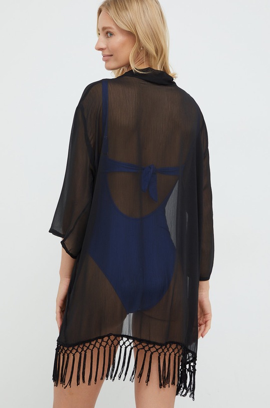 Answear Lab szlafrok LBW.548SASHABLK.AT czarny WW22