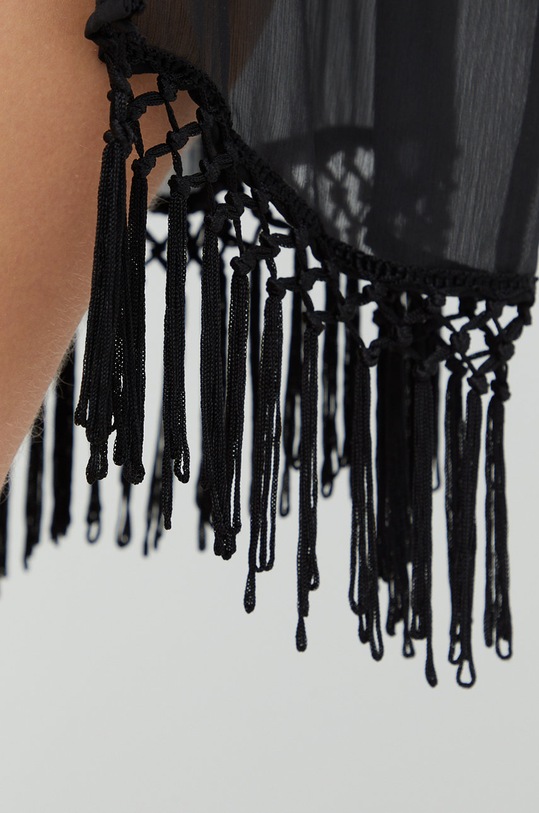 Answear Lab szlafrok LBW.548SASHABLK.AT czarny