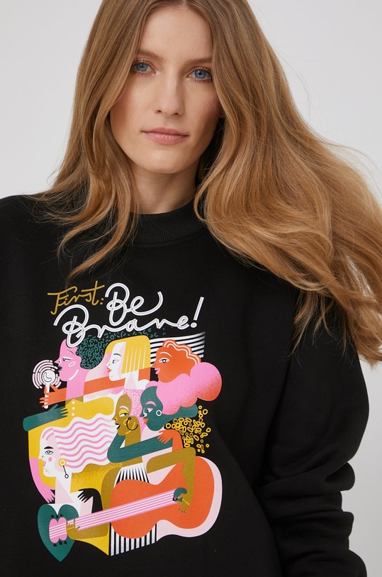 Answear Lab Bluza answear.LAB X limitowana kolekcja festiwalowa BE BRAVE .0100.1KR czarny