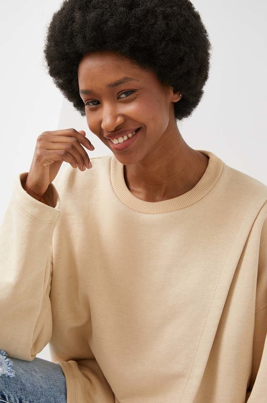 Bavlnená mikina Answear.LAB béžová RAV.2.DB