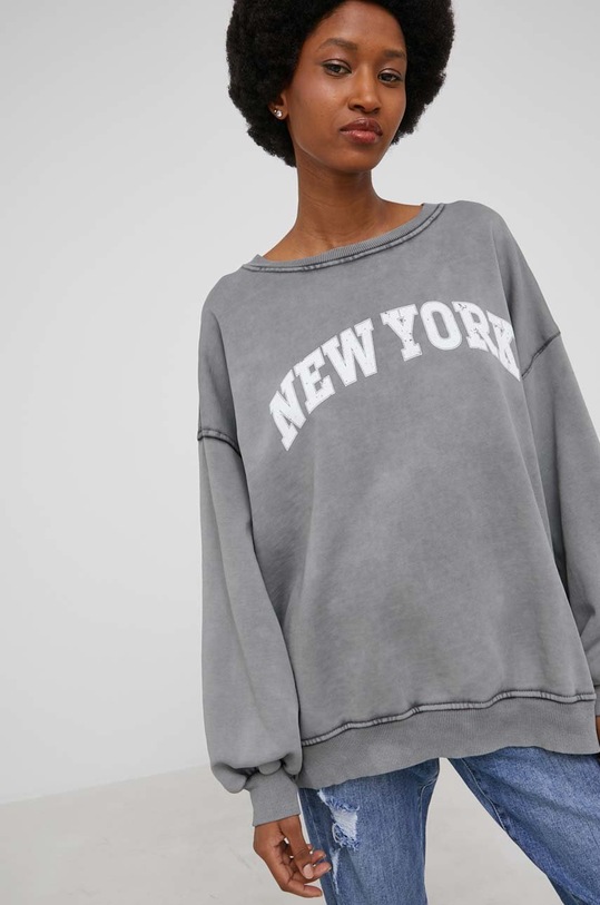 Answear Lab bluza bawełniana szary R3968.DA