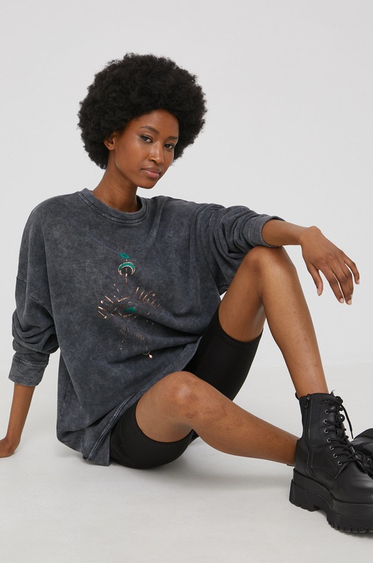 Bavlnená mikina Answear.LAB bavlna sivá VFL10048.W