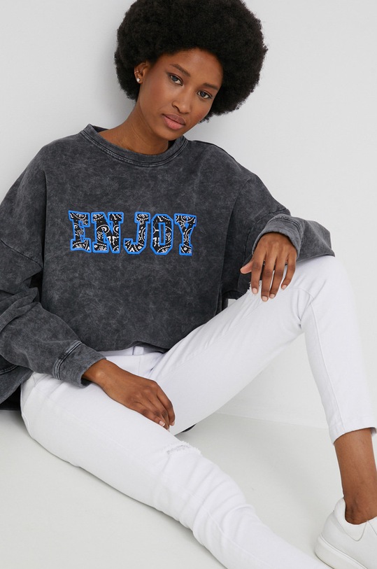 Mikina Answear.LAB s elastanom sivá VFL10059