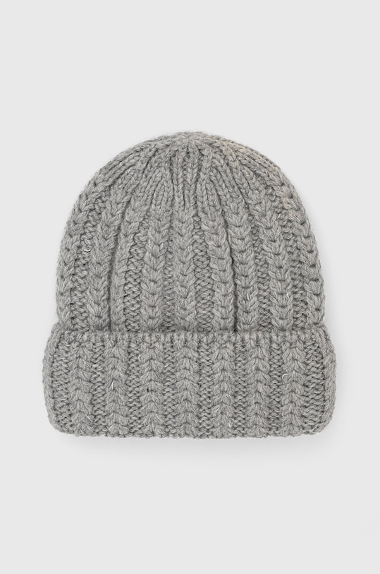 Answear Lab Czapka z wełną melanż szary LX48.AJ