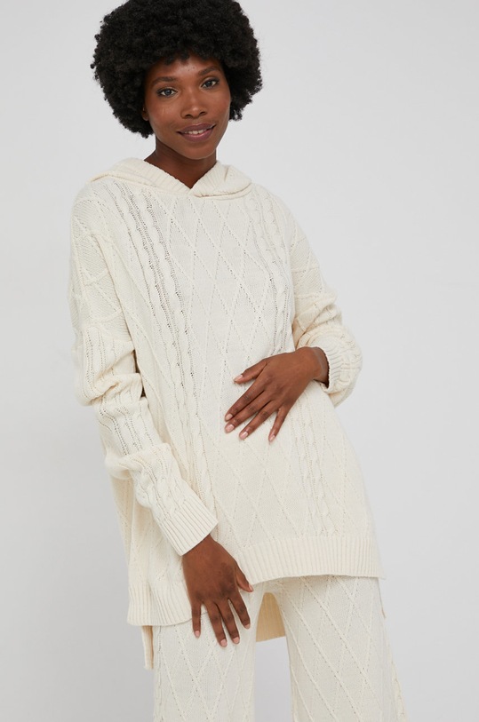 Answear Lab Komplet z domieszką wełny beżowy 3329.1.AJ