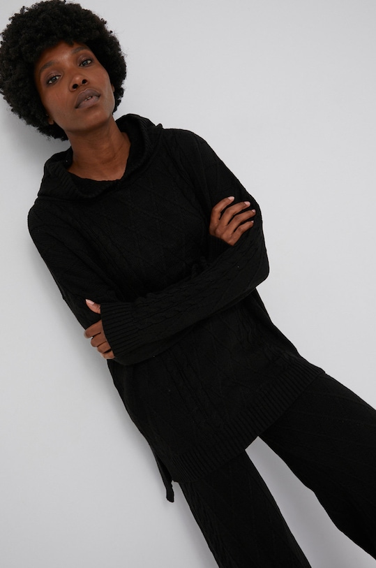 Answear Lab Komplet z domieszką wełny 3329.2.AJ czarny WW22