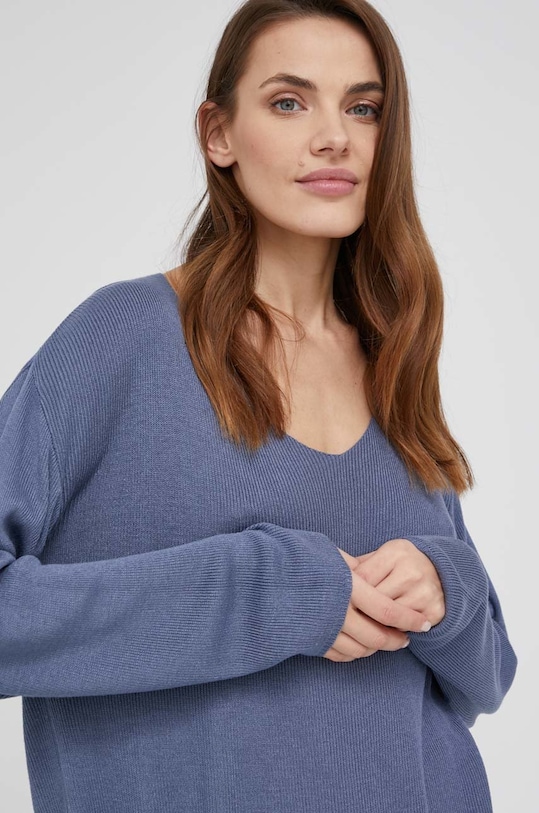 Answear Lab komplet z domieszką wełny 2157.2156.2.1KR niebieski