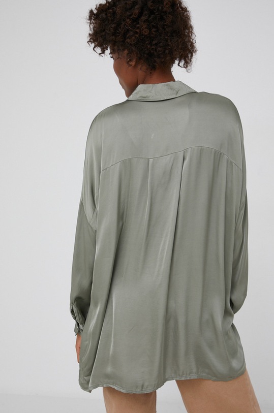 Odzież Answear Lab Koszula z domieszką jedwabiu G50026.1.2KR zielony