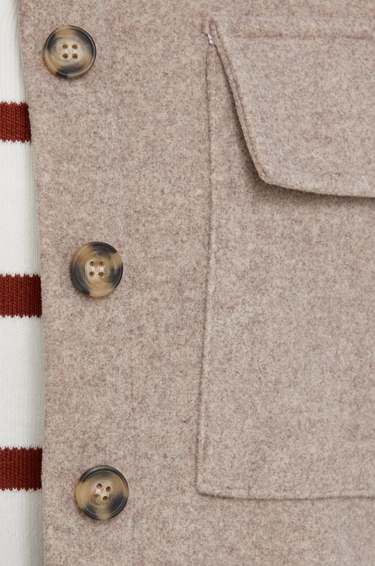 Answear Lab Koszula z wełną 26337.2.AJ beżowy WW22