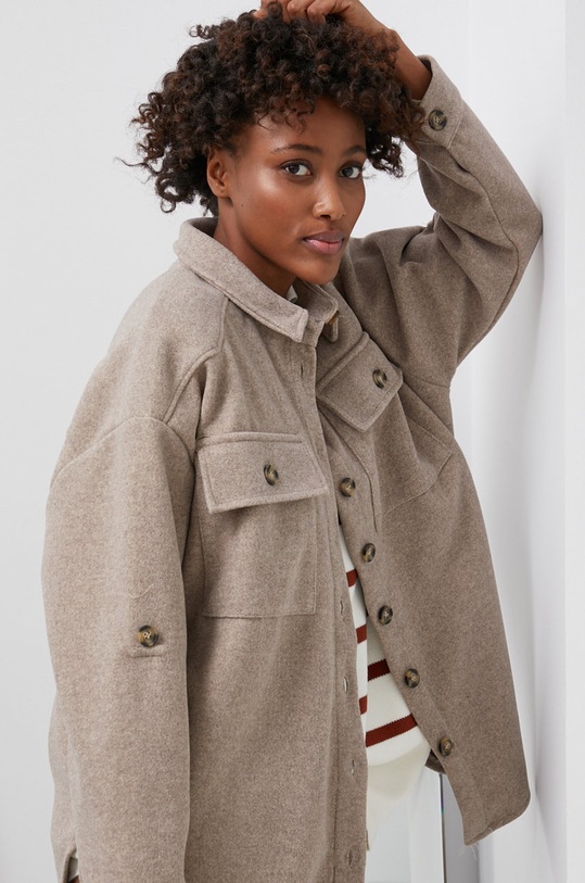 Answear Lab Koszula z wełną 26337.2.AJ