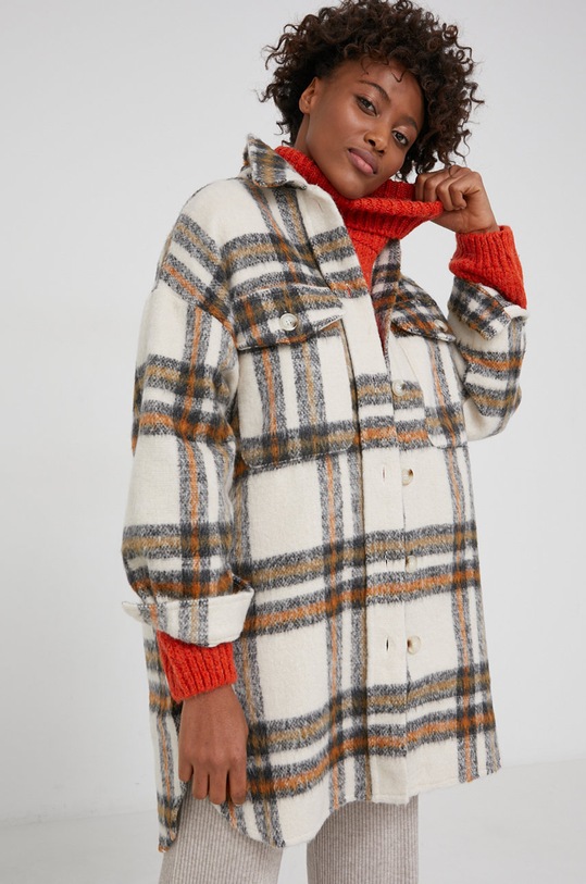 Vlnená košeľa Answear.LAB regular béžová 4468.AJ