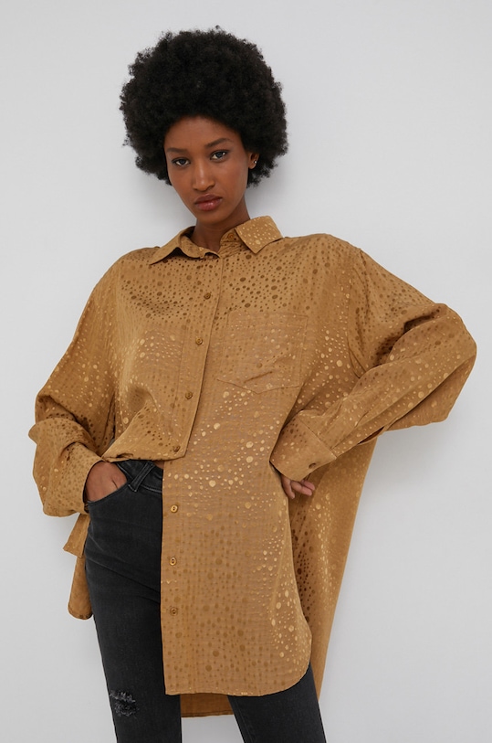 Košeľa Answear.LAB relaxed hnedá 2186.1.MB