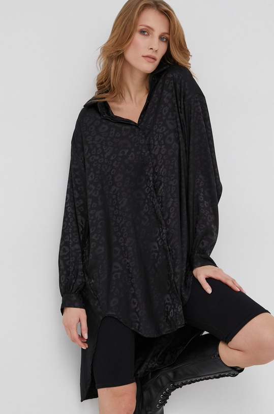 Košile Answear.LAB dlouhý černá 83215.AJ