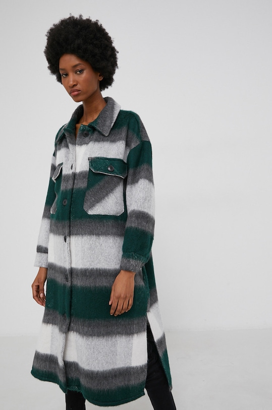 Košeľa Answear.LAB káro zelená WW22.KDD04T